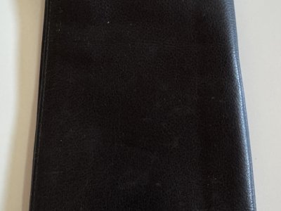 Black leather wallet / wallet for IDs or documents