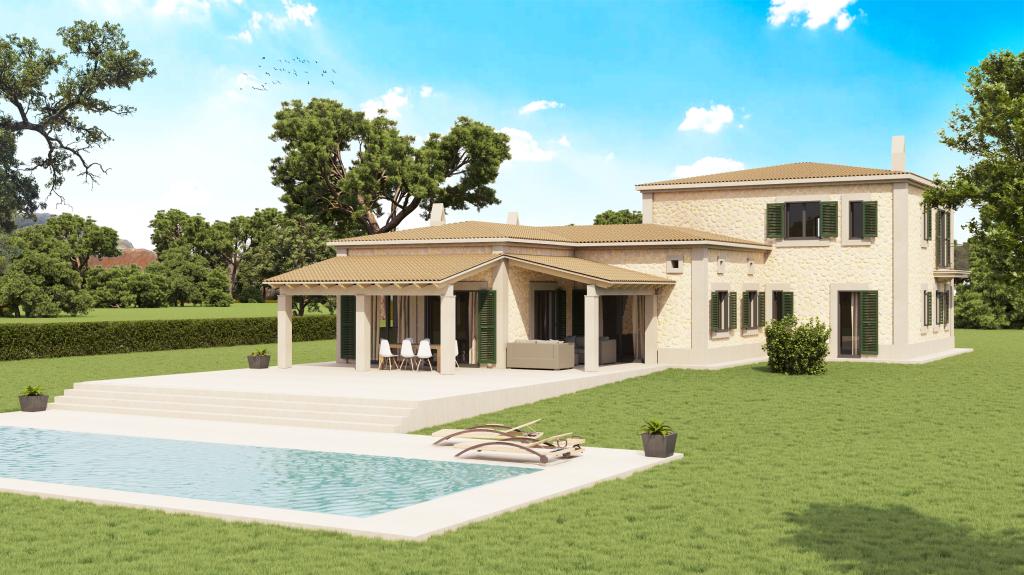 SON MACIÀ (PORTOCRISTO): Fantastic plot with building permit or turnkey new finca