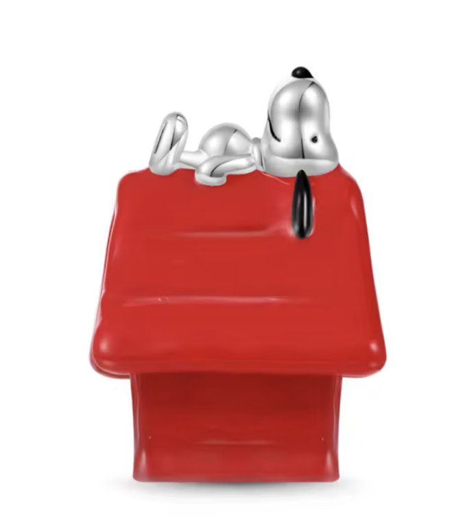 Bonitos Peanuts Charms / Beads de plata 925 para un collar o pulsera Pandora / Snoopy / Woodstock