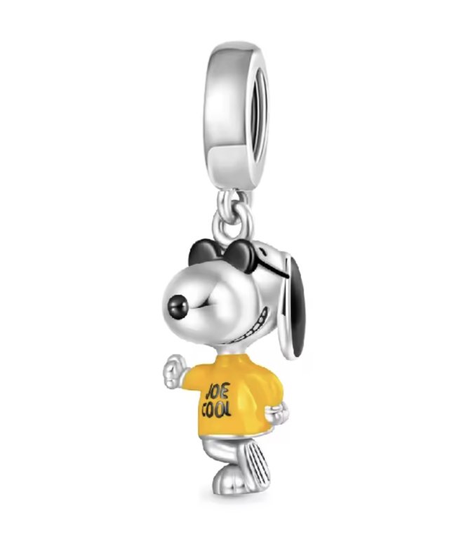 Bonitos Peanuts Charms / Beads de plata 925 para un collar o pulsera Pandora / Snoopy / Woodstock