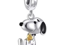 Bonitos Peanuts Charms / Beads de plata 925 para un collar o pulsera Pandora / Snoopy / Woodstock