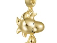 Bonitos Peanuts Charms / Beads de plata 925 para un collar o pulsera Pandora / Snoopy / Woodstock