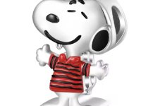 Bonitos Peanuts Charms / Beads de plata 925 para un collar o pulsera Pandora / Snoopy / Woodstock