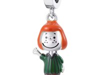 Bonitos Peanuts Charms / Beads de plata 925 para un collar o pulsera Pandora / Snoopy / Woodstock