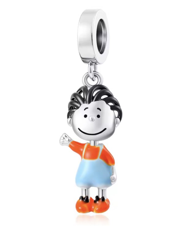 Bonitos Peanuts Charms / Beads de plata 925 para un collar o pulsera Pandora / Snoopy / Woodstock