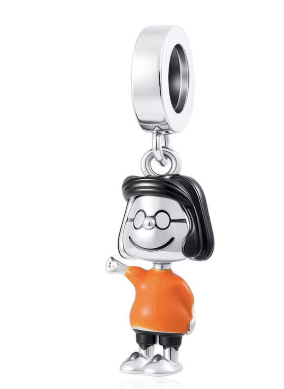 Bonitos Peanuts Charms / Beads de plata 925 para un collar o pulsera Pandora / Snoopy / Woodstock