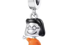 Bonitos Peanuts Charms / Beads de plata 925 para un collar o pulsera Pandora / Snoopy / Woodstock