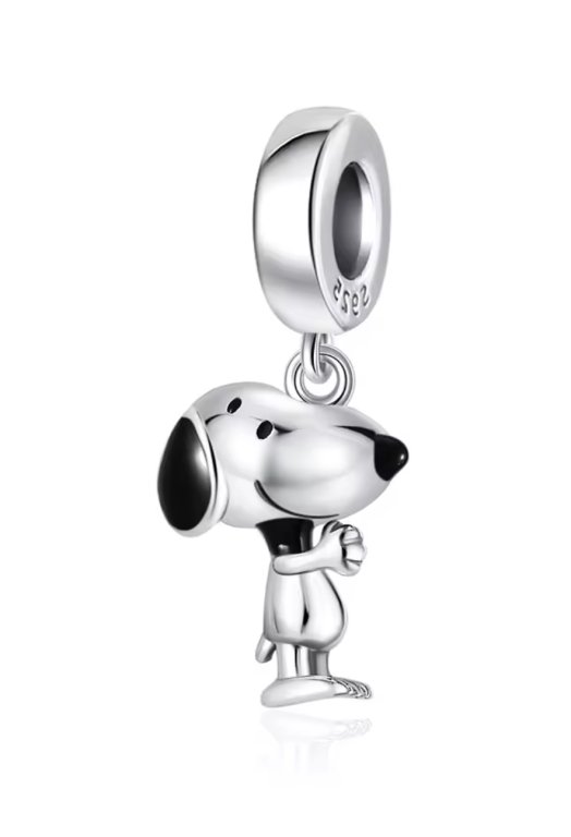 Bonitos Peanuts Charms / Beads de plata 925 para un collar o pulsera Pandora / Snoopy / Woodstock