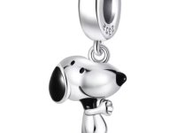 Bonitos Peanuts Charms / Beads de plata 925 para un collar o pulsera Pandora / Snoopy / Woodstock