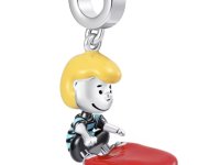 Bonitos Peanuts Charms / Beads de plata 925 para un collar o pulsera Pandora / Snoopy / Woodstock