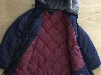 TOMMY HILFIGER chaqueta/parka de invierno, Talla S/M, Azul oscuro ¡NUEVO!