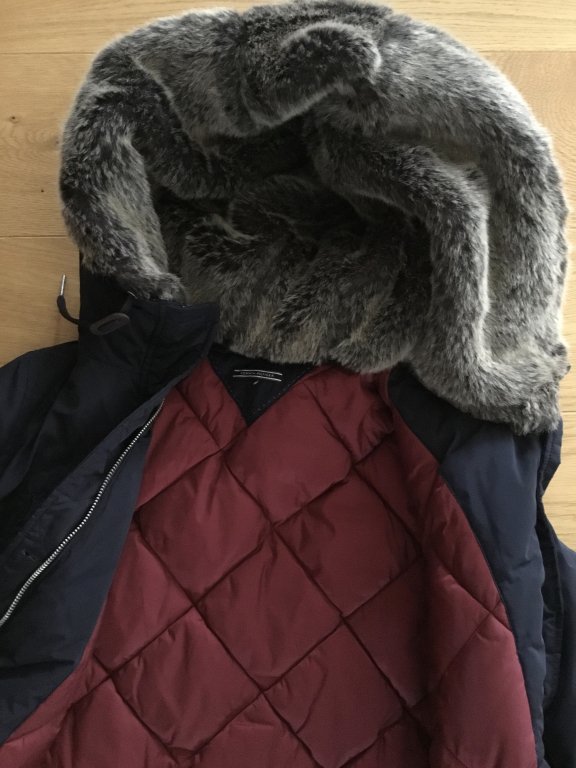 TOMMY HILFIGER chaqueta/parka de invierno, Talla S/M, Azul oscuro ¡NUEVO!