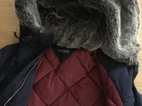 TOMMY HILFIGER chaqueta/parka de invierno, Talla S/M, Azul oscuro ¡NUEVO!