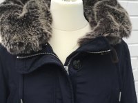 TOMMY HILFIGER chaqueta/parka de invierno, Talla S/M, Azul oscuro ¡NUEVO!