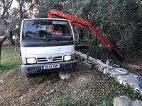 Transport with crane and tipper