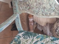 Unikat Vollholz Stuhl im einzigartigem Mallorca Styl