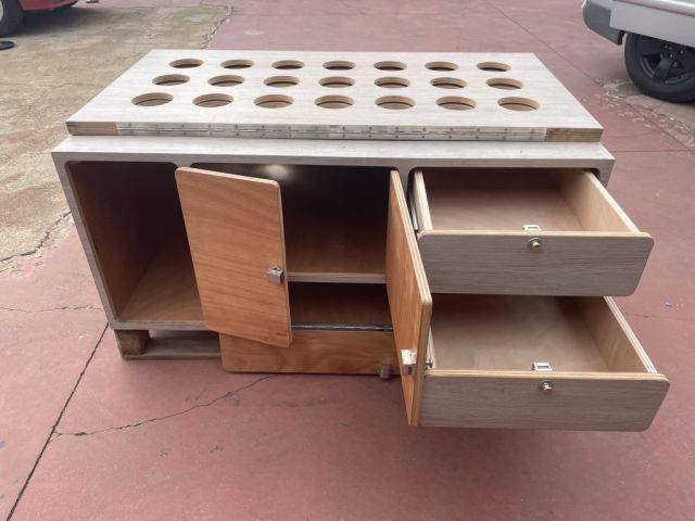 Selling camper furniture made of good wood. Brand new.