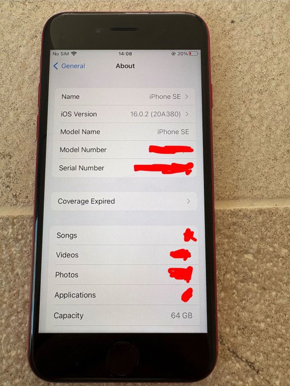 For sale: iPhone SE 2020 – 64 GB – (PRODUCT)RED – top condition