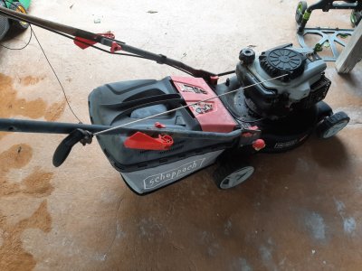 Give away Scheppach lawn mower for hobbyists Cutting width 42 cm