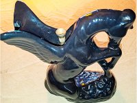 Bong/pipa de agua vintage en forma de figura de Pegaso, cerámica de EE. UU.