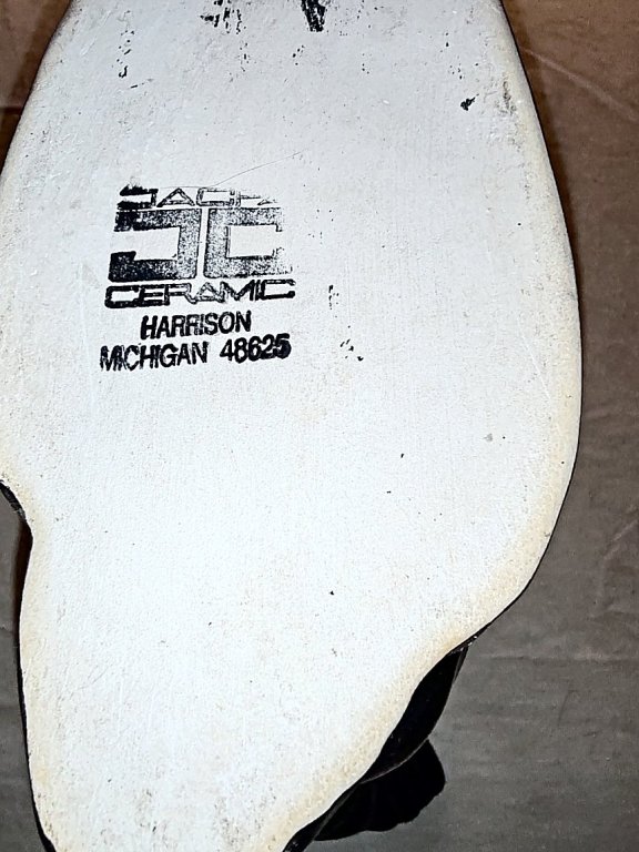 Bong/pipa de agua vintage en forma de figura de Pegaso, cerámica de EE. UU.