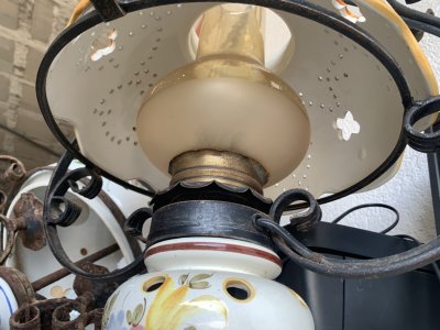 Lámpara colgante vintage porcelana