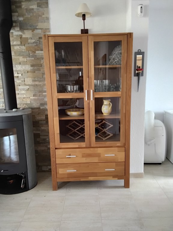 Glass display cabinet