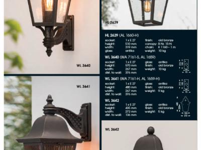 Wall and pendant lamps made of forged steel