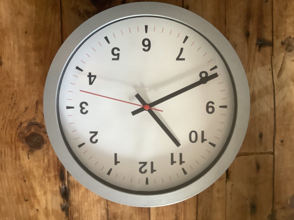 Wall clock in gray from IKEA, 27 cm diameter, battery operated