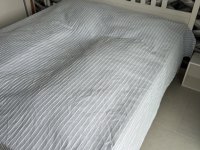 For sale double bed "Hemnes" - wood, white